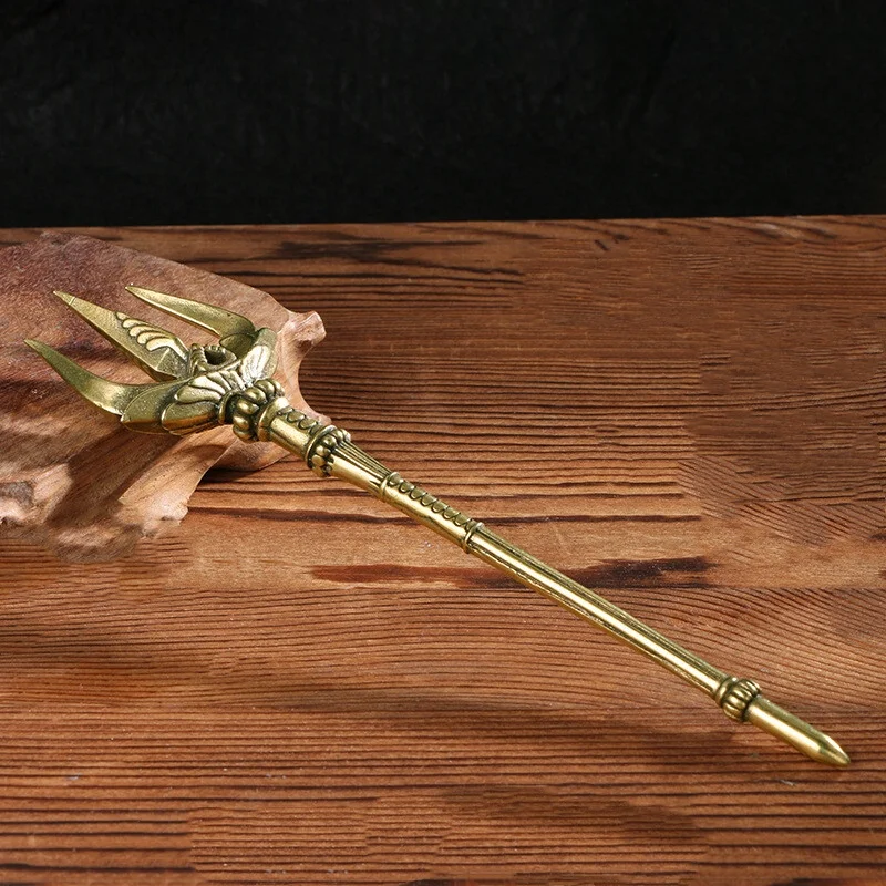 

Sea King Harpoon Trident Tea Ceremony Tea Needle Old Antique Copper Collectibles