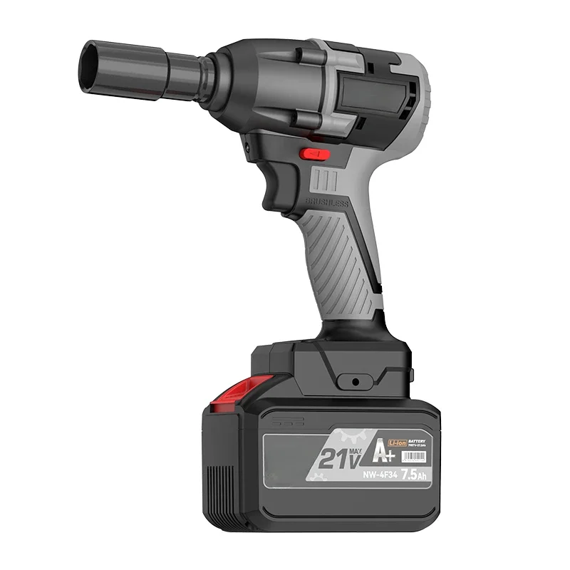 

Brushless electric wrench, high torque electric wrench, strong auto repair lithium battery shelving cover
