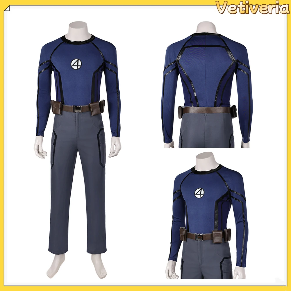 Torch Cosplay Costume TV Disguise Human Storm Adult Fantasy Men Shirt Pants Belt Outfits Halloween Carnival Party Suit