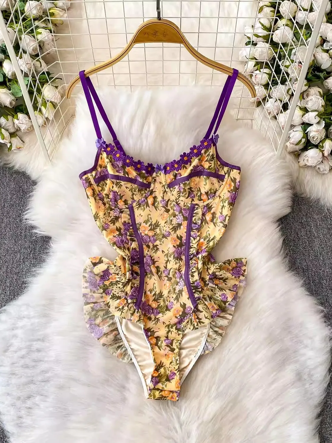 

Летний дизайн Sense, кружевной купальник с цветочным принтом, женские утягивающие брюки с высокой талией, купальник прямого кроя