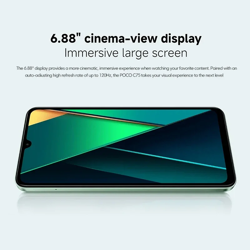 Poco c75 versão global helio G81-Ultra 50mp ai câmera dupla 5160mah bateria xiaomi hyperos nfc 6.88 ''120hz display