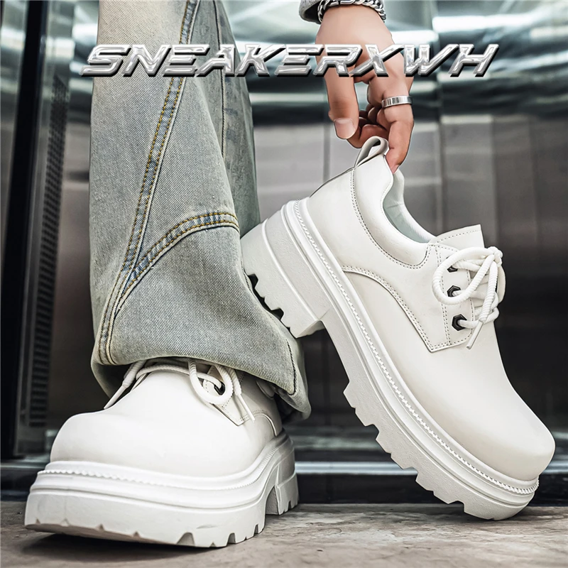 

Туфли дерби на толстой подошве, высокие каблуки, туфли с большими полями, британский стиль, универсальные для всех случаев, повседневные лоферы