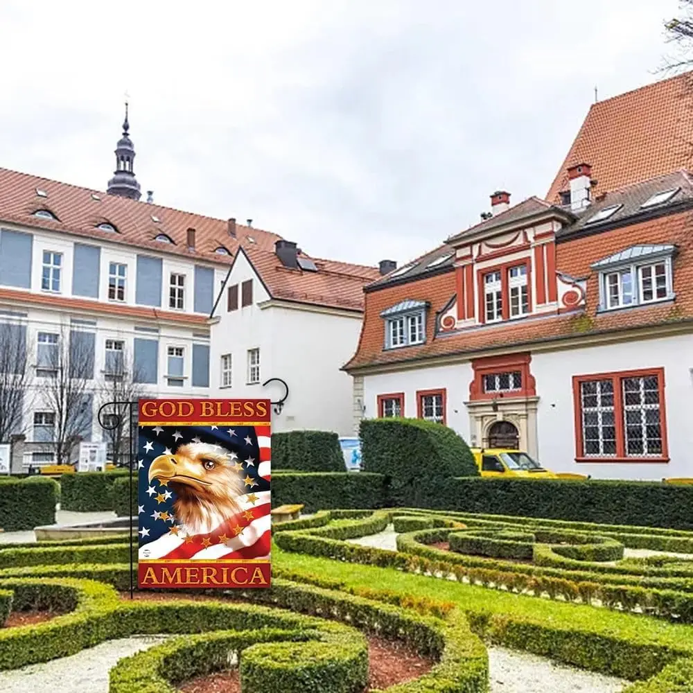 2026 NEW Memorial Day Patriotic Garden Flag Double Sided Land of The Free Because of The Brave Independence Day 4th of July  kkz