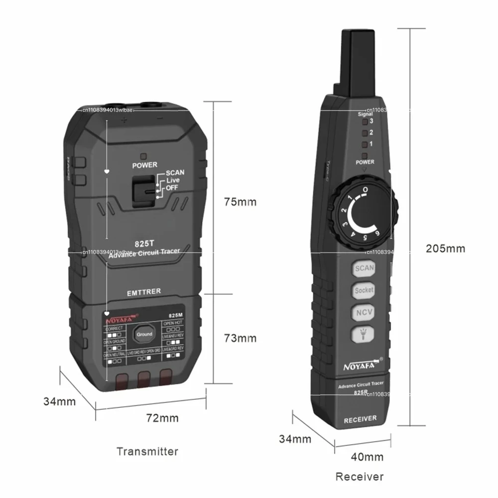 NF-825 TMR Optical Wire Meter Tracer Digital Network Cable Tester Rj45 Network Line Finder Multifunctional Wire Tracker