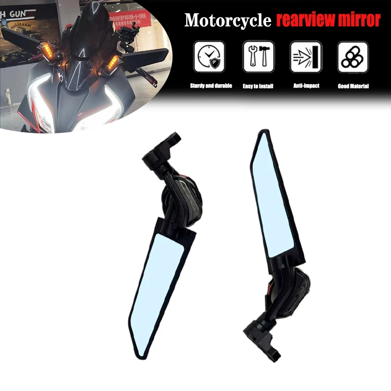 

450SR 450SR-S Motorcycle Accessories Modified Fixed-wing Rearview Mirror with Turn Signal All-aluminum For CFMOTO 450SR 450SR-S
