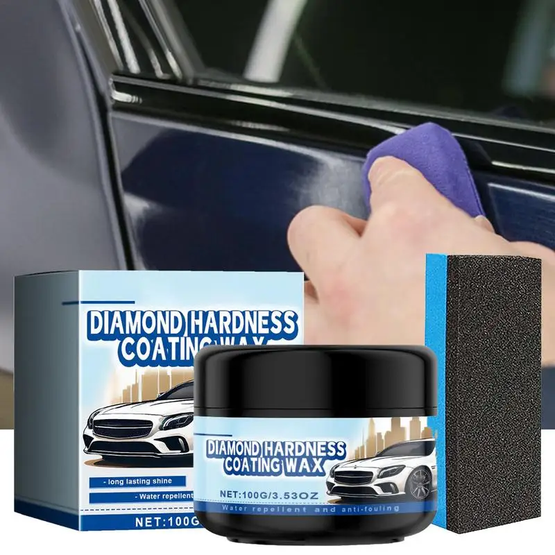 

Wax For Car Detailing 100g Car Scratch Remover Car Scratch Wax With Sponge To Shine & Protect For Cars Trucks Motorcycles RV's &
