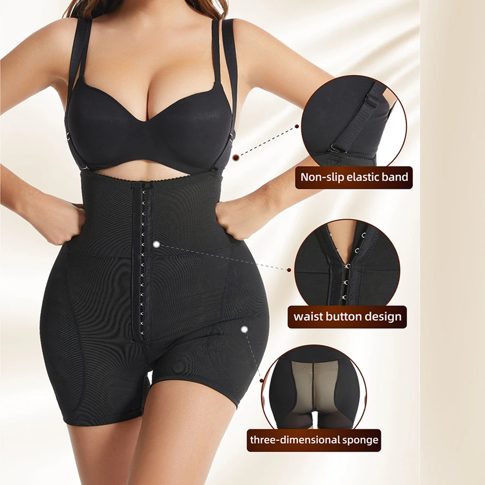 Plus Size Hüft verstärker Bodysuit Shape wear Frauen feste Taille Trainer Body Shaper Hüft polster Butt Lifter Control Höschen