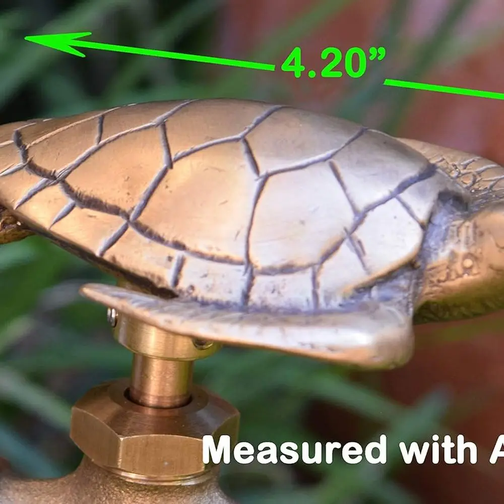 Universal Brass Sea Turtle Outdoor Faucet Handle, DIY Replacement, Fits Most Models