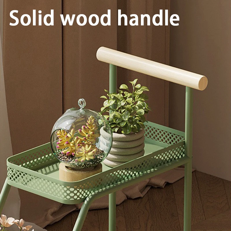 Rak Tanaman Balkon Dekorasi Taman Rak Bunga Bergerak Rak Penyimpanan Logam Rak Pot Bunga Furnitur Taman Luar Ruangan Rumah Tangga