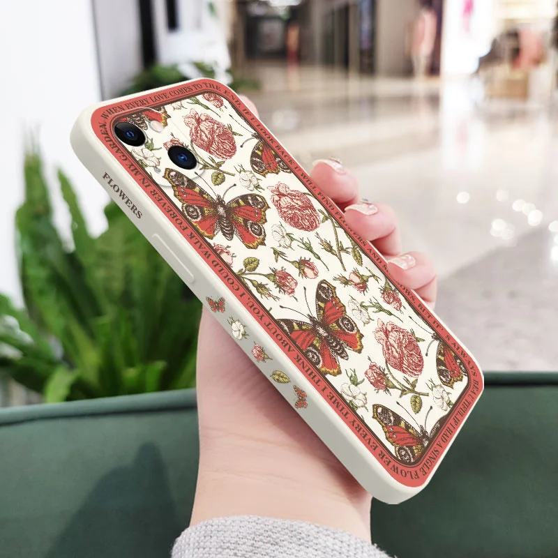 Чехол для телефона с цветочным принтом Classicism для iPhone 17, Air 16e 16, 15, 14, 13, 12, 11 Pro Max Mini X XR XS MAX Plus Cover