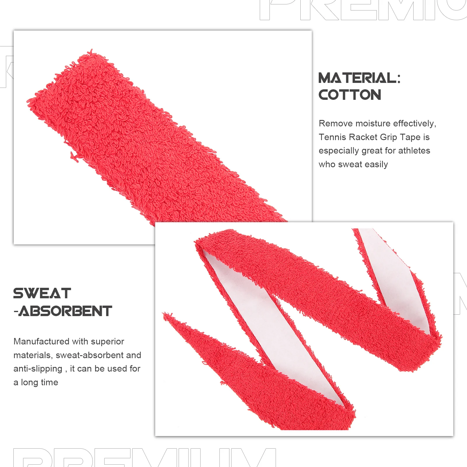 2 قطعة شريط لحام الريشة القطن ماصة للعرق المضادة للانزلاق مقبض الفرقة مضرب التفاف مضرب تنس العصابة لوازم رياضية