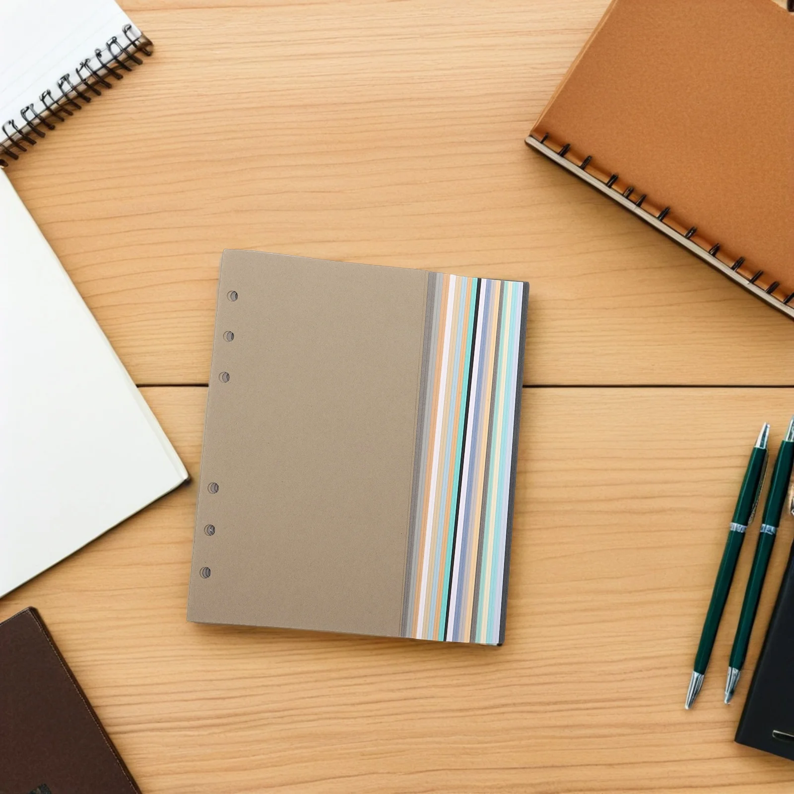 40 Sheets Colored Filler Paper A6 6-Hole Punched Loose Leaf Refills For Binder Journal Notebook Planner Inserts Double Sided