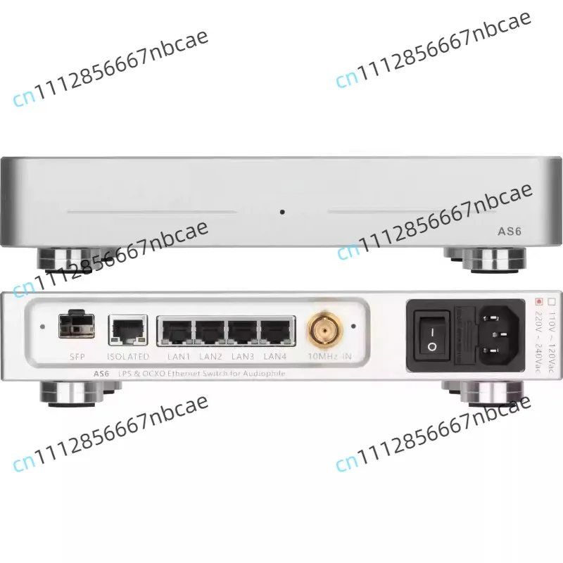NEW Upgrade AS6 SW6-SFP 6-Port Hifi Audio Ethernet Switch Network Switch DC Powered with SC-Cut OCXO