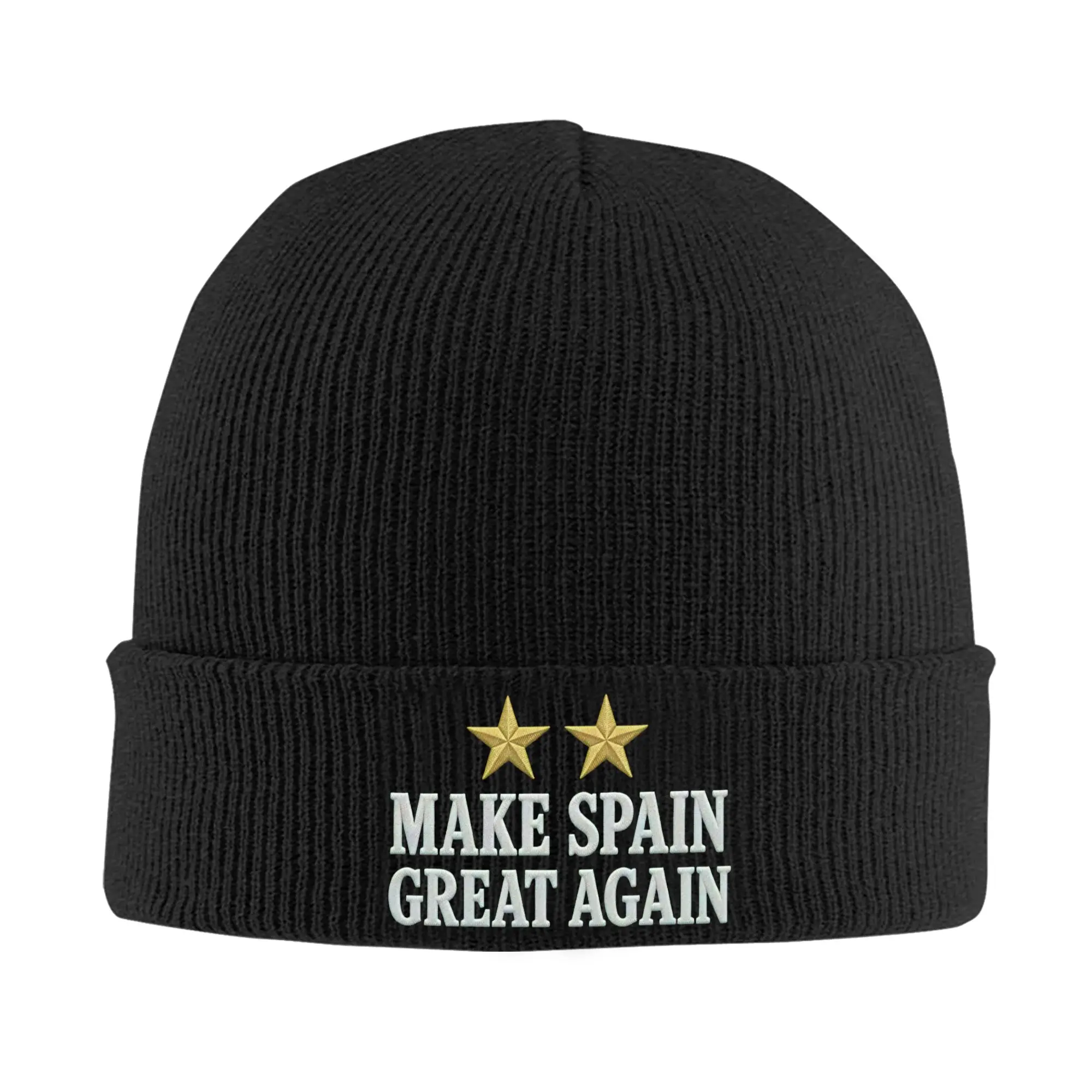 Make Spain Great Again Two Stars Beanie Hats  Bonnet Hats Unisex Adult Retro Outdoor Knit Hat Spring Custom Head Wrap Caps