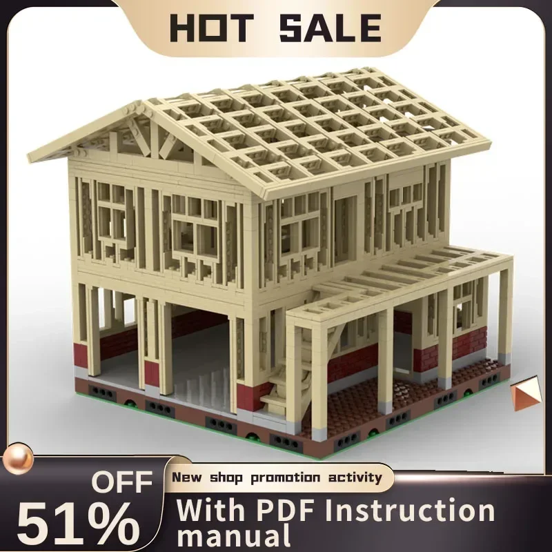 

New 2337Pcs City Hot Selling Street View Moc Modular Unfinished House Model Custom Puzzle Diy Creative Ideas Toy Christmas Gift