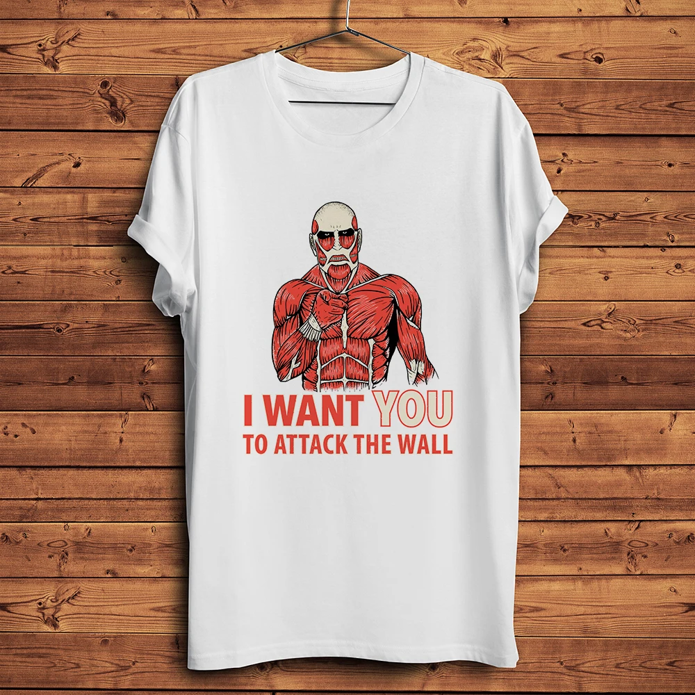 Ukiyoe Great Wave AOT Beast Titan Kemono No Kyojin Lustiges Anime T-Shirt Herren Neu Weiß Lässiges Kurzarm-T-Shirt Unisex Streetwear Tee – Detail 4