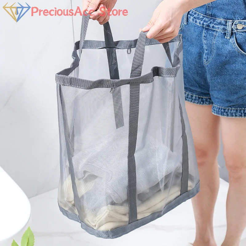 Collapsible Clothes Basket With Reinforced Handle Laundry Hamper Clothes Basket For Bathroom Dirty Clothes Hamper Home Supplies view 5