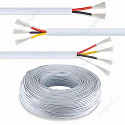 2 3 4 Core 12V Electrical Cable White PVC Electronic Audio Sheathed Wire for Speaker Auto Car Solar Battery LED Strip Motorcycle