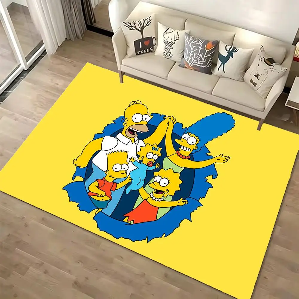 Cartoon S-Simpson-N Floor Mat Rugs Soft Bedroom Floor Anti-skid Household Carpets