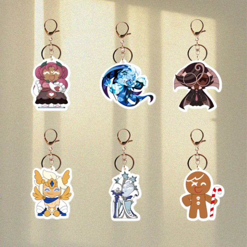 6CM Game Acrylic Keychain for Cookie Run Kingdom Stormbringer Pendant Premium Peripheral Gift Collection Cute Design