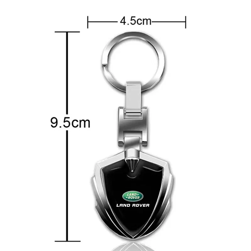 For Land Rover Range Rover Freelander Discovery Evoque 3D Metal Car Keychain Key Chain Ring Key Holder Styling Car Accessories