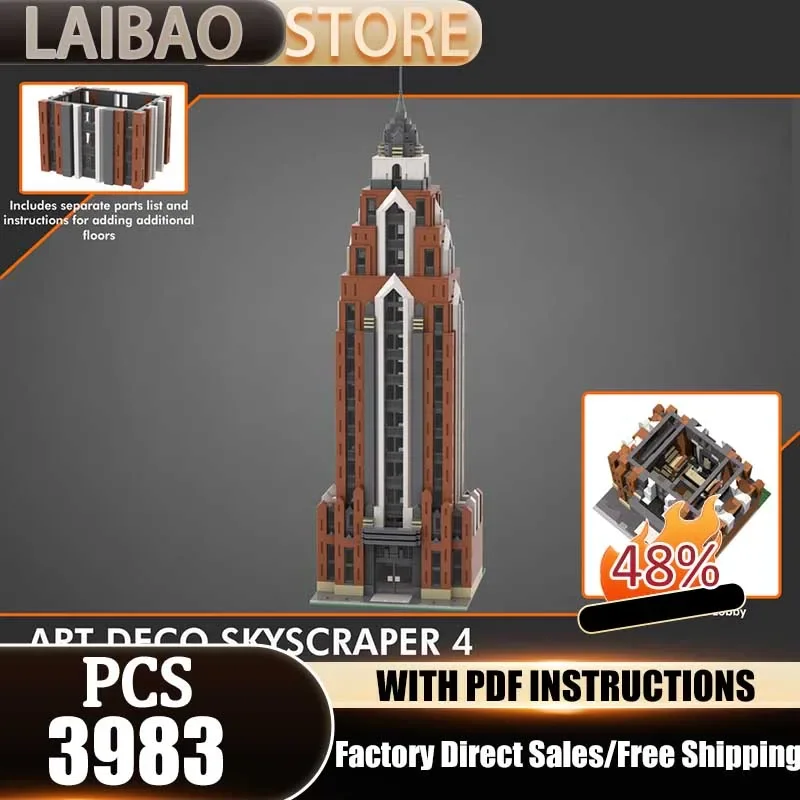 Modular City Building Model Moc Building Blocks Art Skyscraper Technology Brick DIY Assembly Holiday Gifts Construction Set Toys