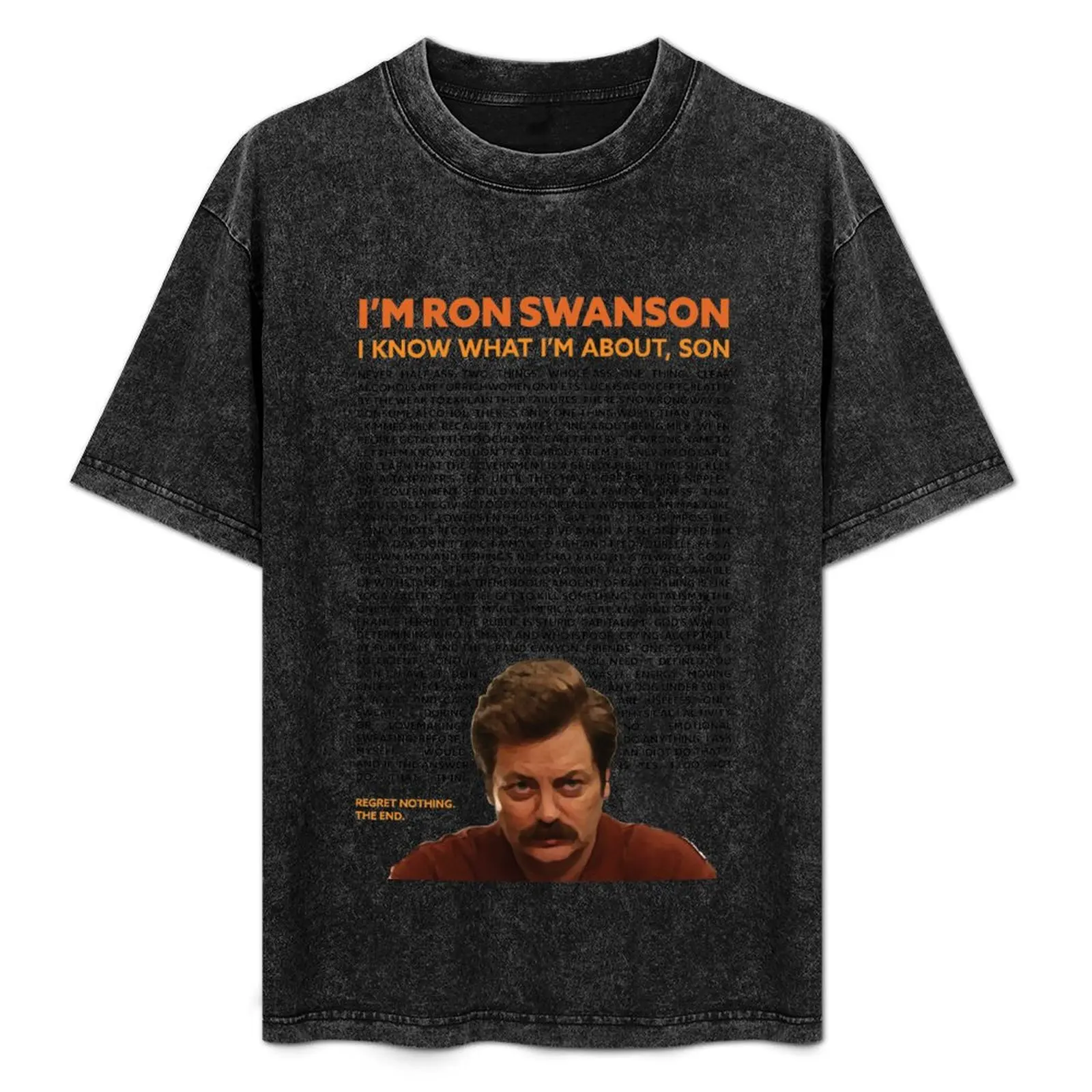 Ron Swanson Quotes Design T-Shirt customizeds basketball graphic tees mens t shirts