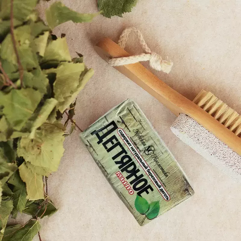 

Birch Tar Soap for Oily & Acne-Prone Skin - Russian NC 140g Bar, Deeply Cleanses Pores & Helps Soothe Blemishes