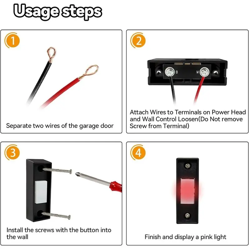 【CYBER MONDAY】Wired Series II For Genie 29599S Garage Door Opener Wall Control Button Lighted Push Button With Screws