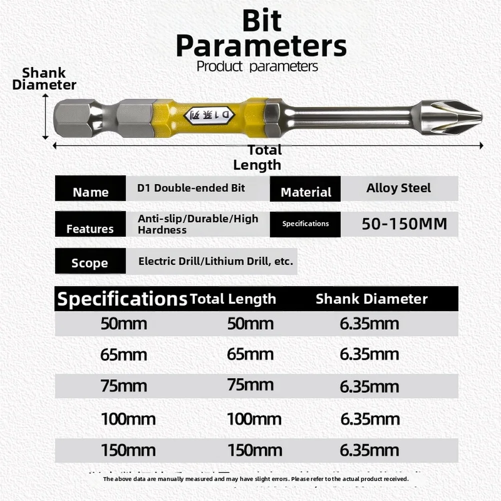10 Pcs PH2 Magnetic Screwdriver Bits Set for Cordless Drills Electric Screwdrivers and Power Tool Compatibility