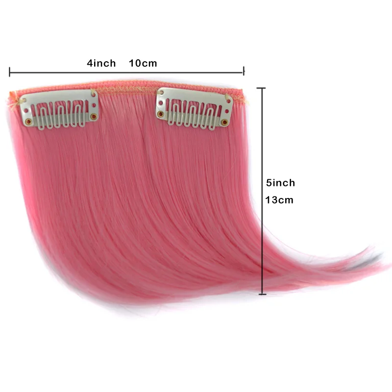 Синтетические небольшие волосы Zolin, челки для наращивания, аксессуары для косплея, цвета: серый, розовый, красный