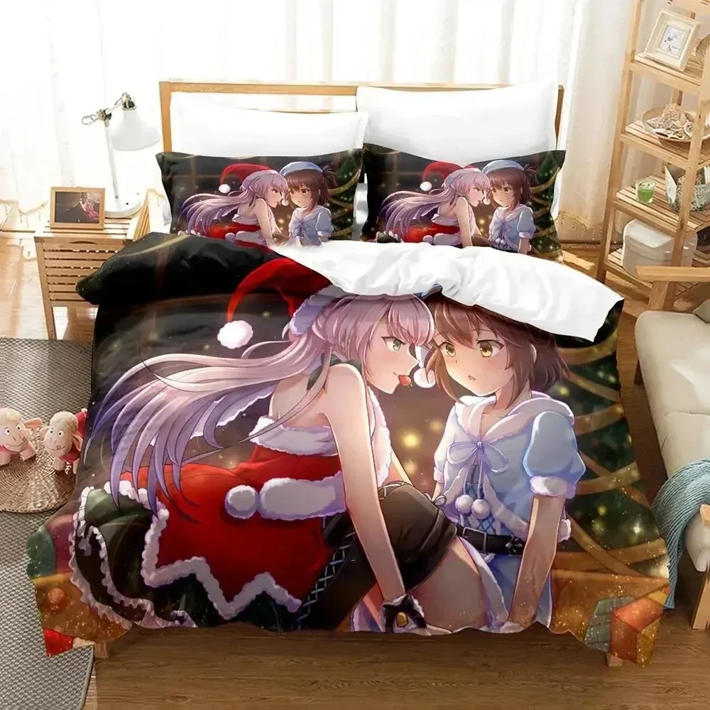 

3D Anime Toji no Miko Kanami Etou Bedding Set Duvet Cover Bed Set Quilt Cover Pillowcase Comforter king Queen Size Boys Adult
