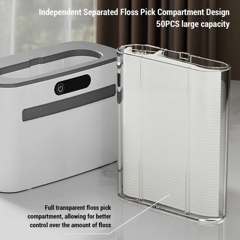

D5 Automatic Floss Pick Toothpick Dispenser Infrared Sensing Auto Electric Dispensing Toothpick Floss Holder With 100 Flossers