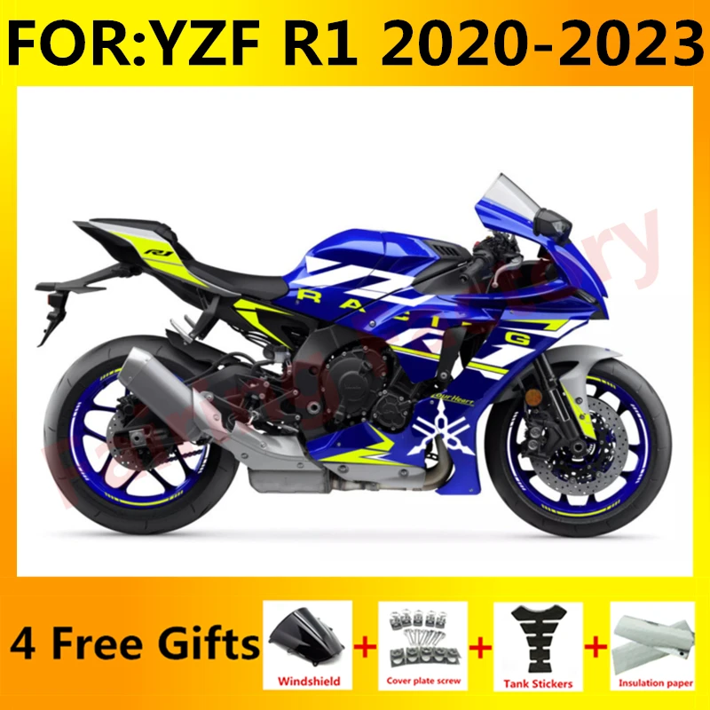 

NEW ABS Motorcycle Injection full Fairing Kit fit For YZF R1 YFZ-R1 R1M 2020 2021 2022 2023 Bodywork Fairings kits blue white