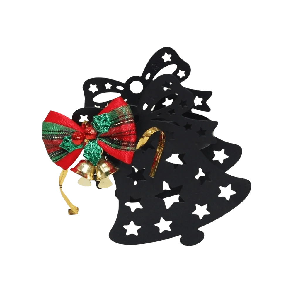 Home Decor Deer Elk Christmas Candle Holder Snowflake Bell Xmas Desk Decoration Bow Hollowed-out Candlestick Christmas