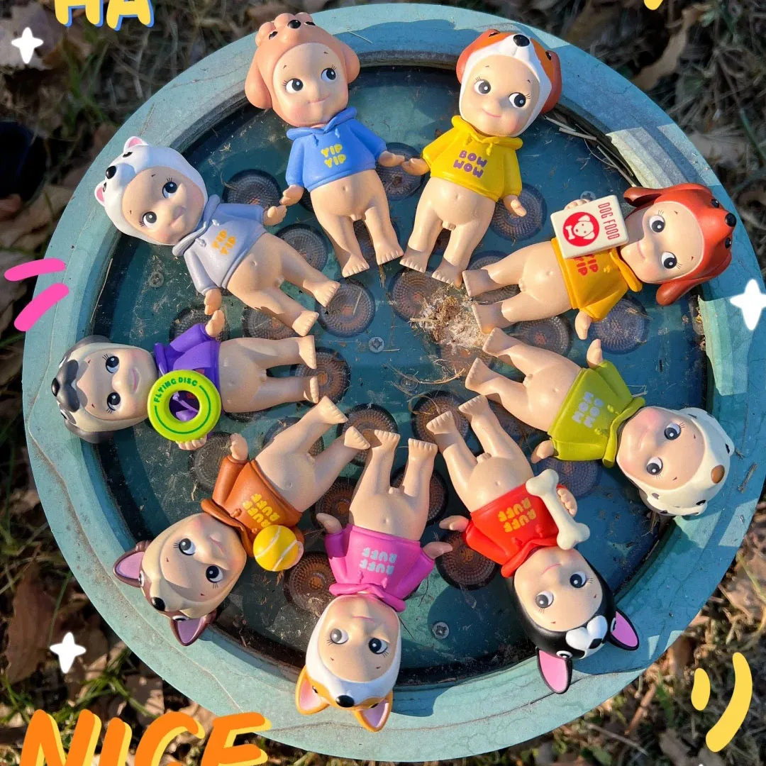 Sonny Angel Blind Box Toys Dog Time Series Anime Mini Action Figure Cute Doll Fans Ornament Collect Birthday Christmas Gifts