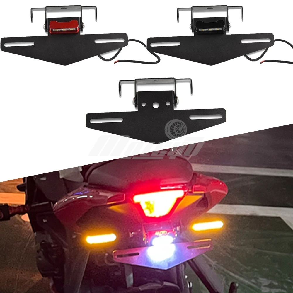 

Motorcycles Tail Tidy Foldable License Plate Holder Turn Signal Lights For QJMOTOR Flash 600 SRV600 SRV 600 ZHUI SAI 2024 2025