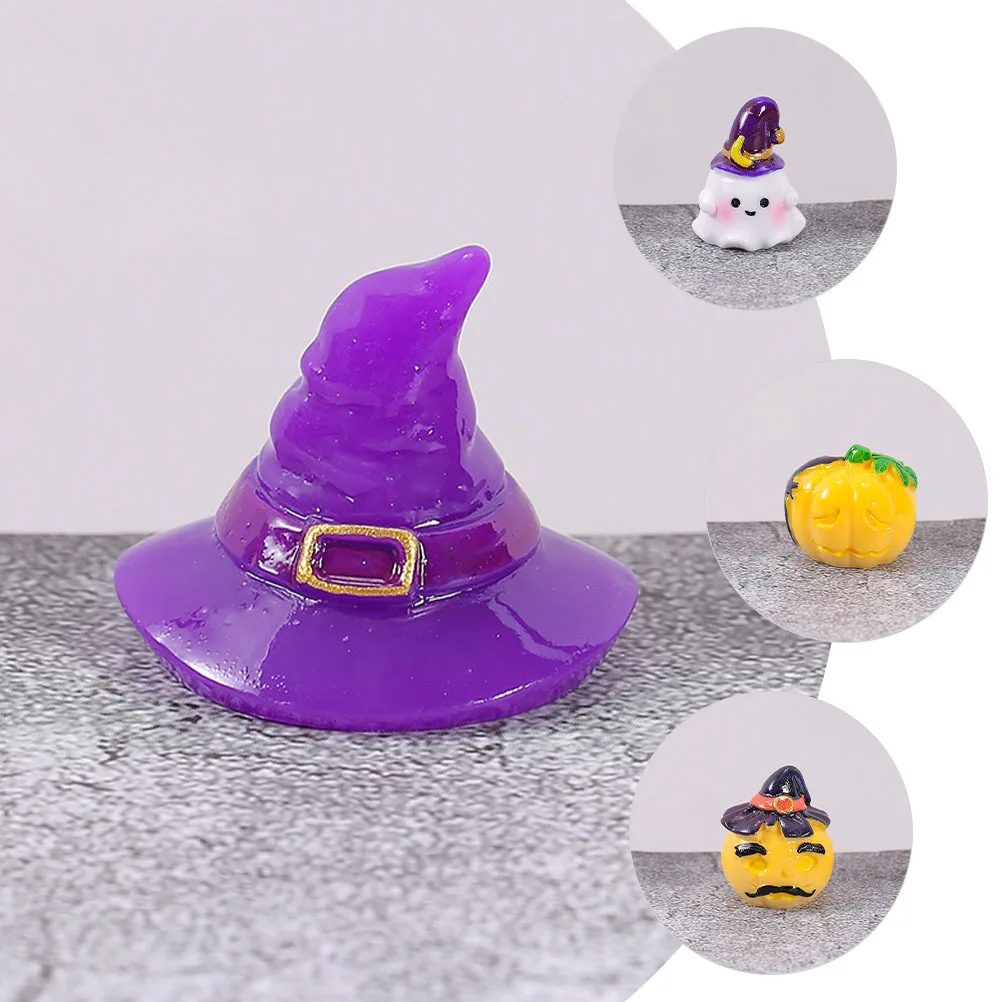 

10Pcs Halloween Miniature Resin Figurines Fine Workmanship Mini Ornaments Unique Decorations for Home Desk Party