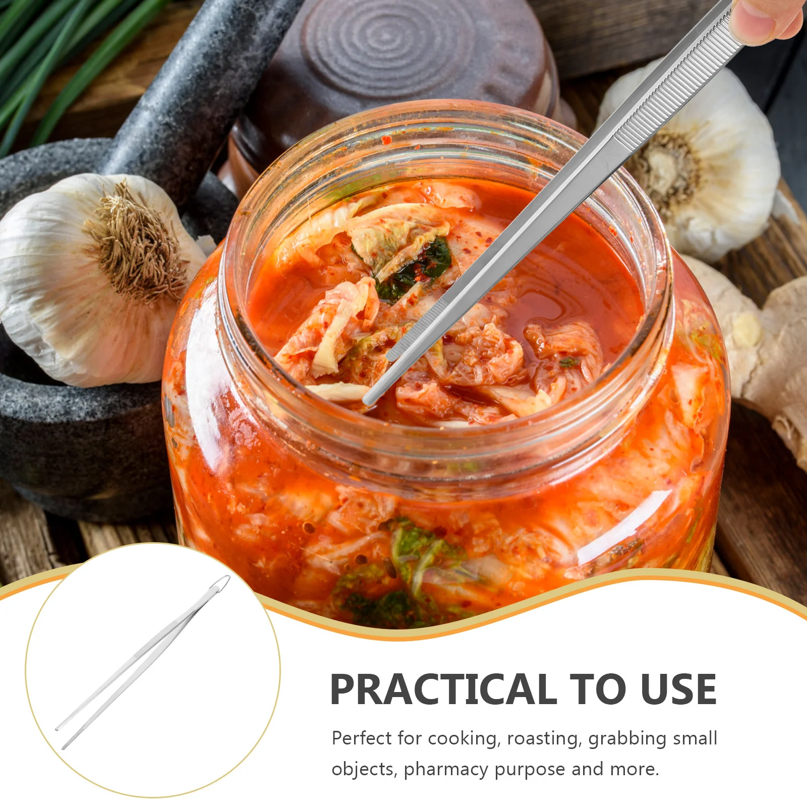 Pinzas de acero inoxidable para cocina profesional, pinzas para cocinar, asar, Buffet, barbacoa, pinzas para alimentos, Metal reutilizable