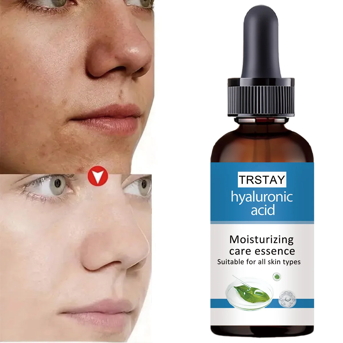 Skin Brightening essence is a powerful concealer for dark skin and anti-aging. Suitable for DARK Skin Face skincare products