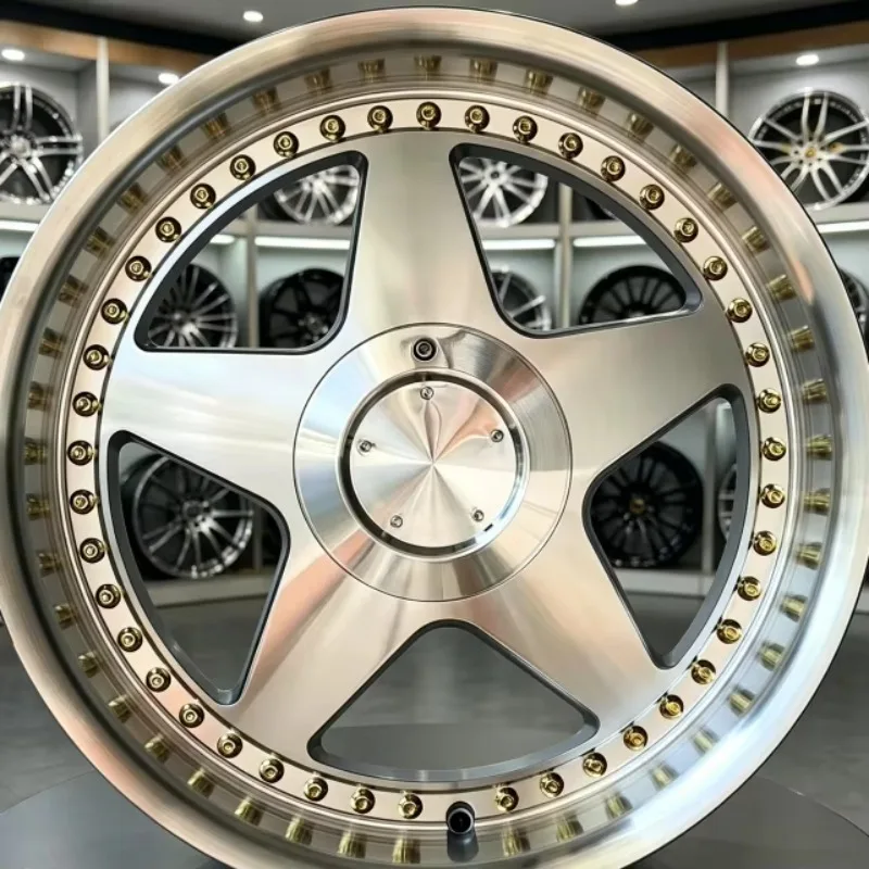 【2026】Smooth Union Trapezoidal Deep Disc Star Shaped Wheels 16/17/18/19/20/21/22/23/24 Inch Sliver Finish Motorsport 5x112/114.3
