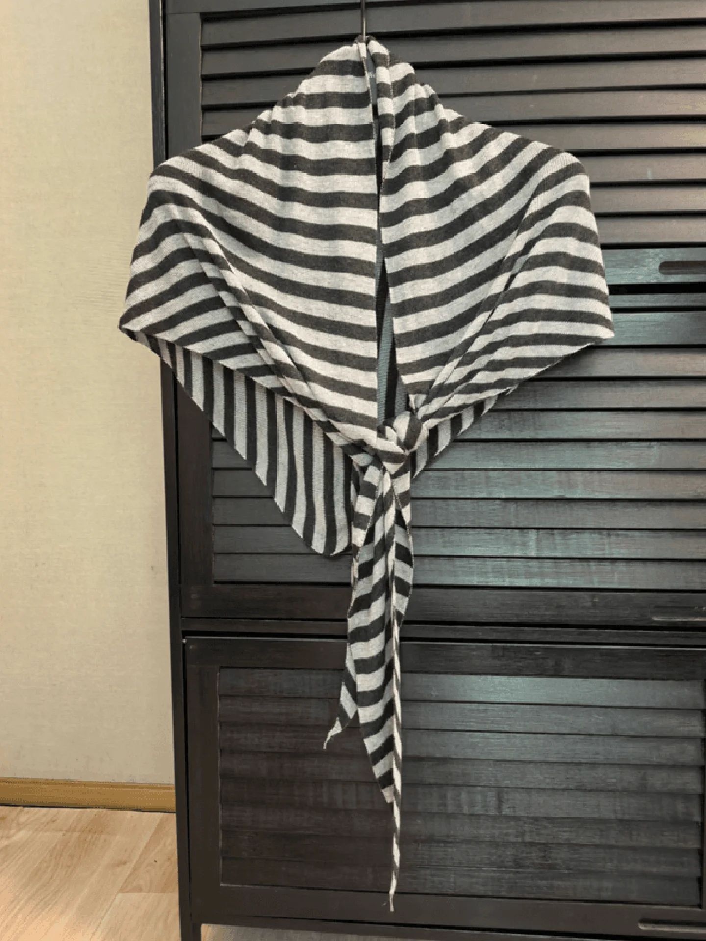 

Trendy Layered Striped Knitted Woolen Scarf Women's Fashionable Large Shawl Warmth Autumn Winter New Style