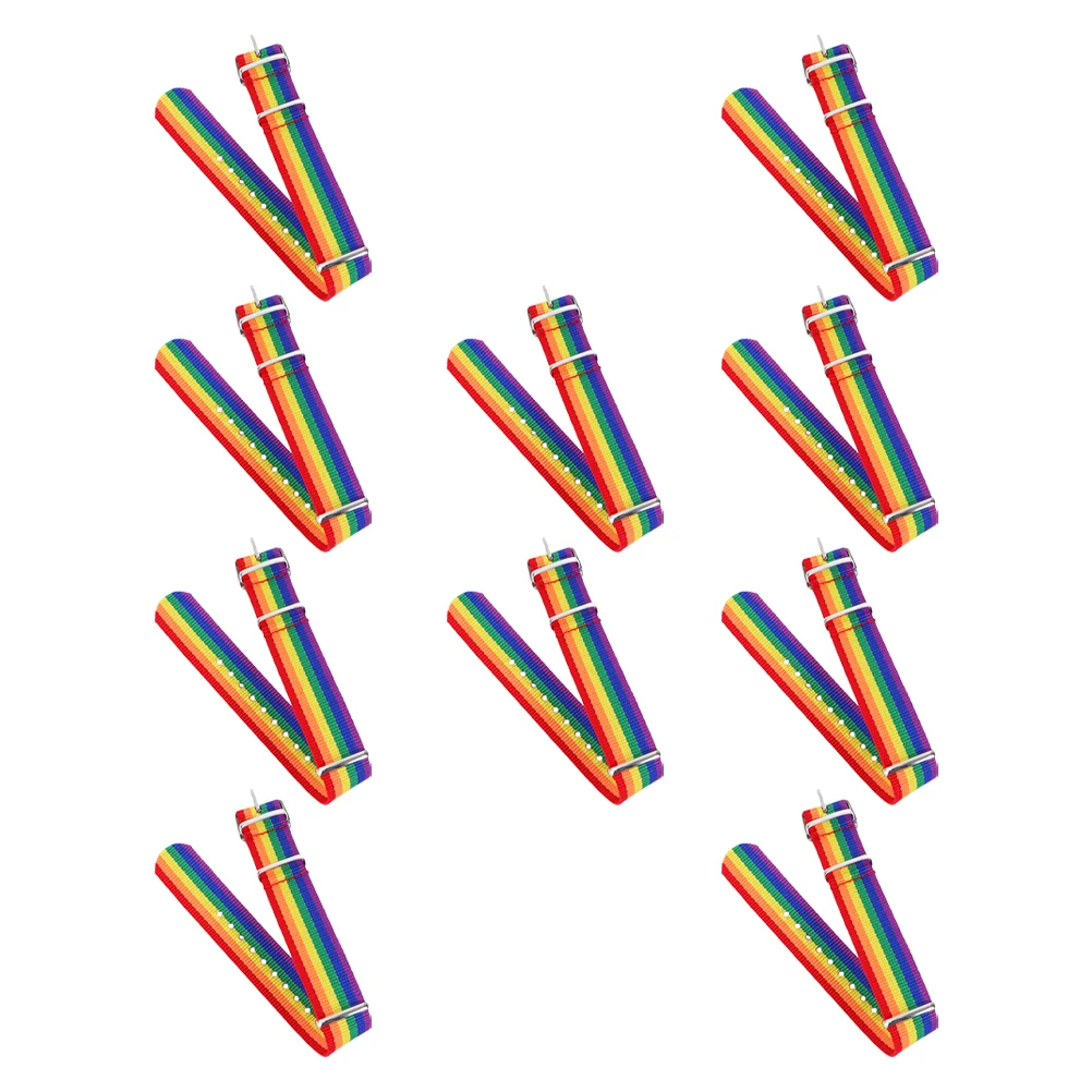 

10pcs Rainbow Bracelets Colorful Woven Bangles for Women Elegant Birthday Party Anniversary Gifts Long Lasting Use
