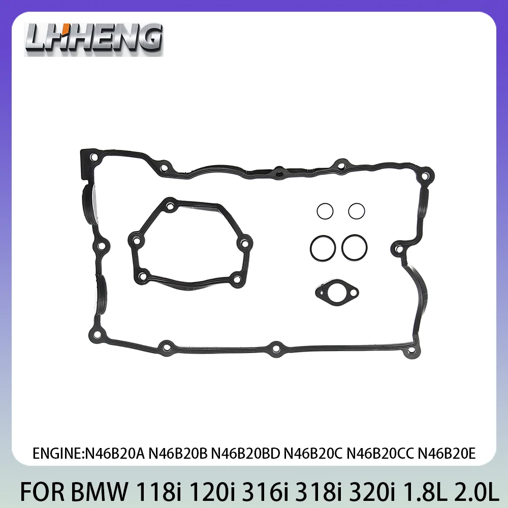 

Engine Valve Cover Gasket Set For BMW 1 2 3 5 Series 1.8L 2.0L 1.8 2.0 L T L4 GAS 00-13 N46B20A N46B20B N46B20BD N46B20C 0028033