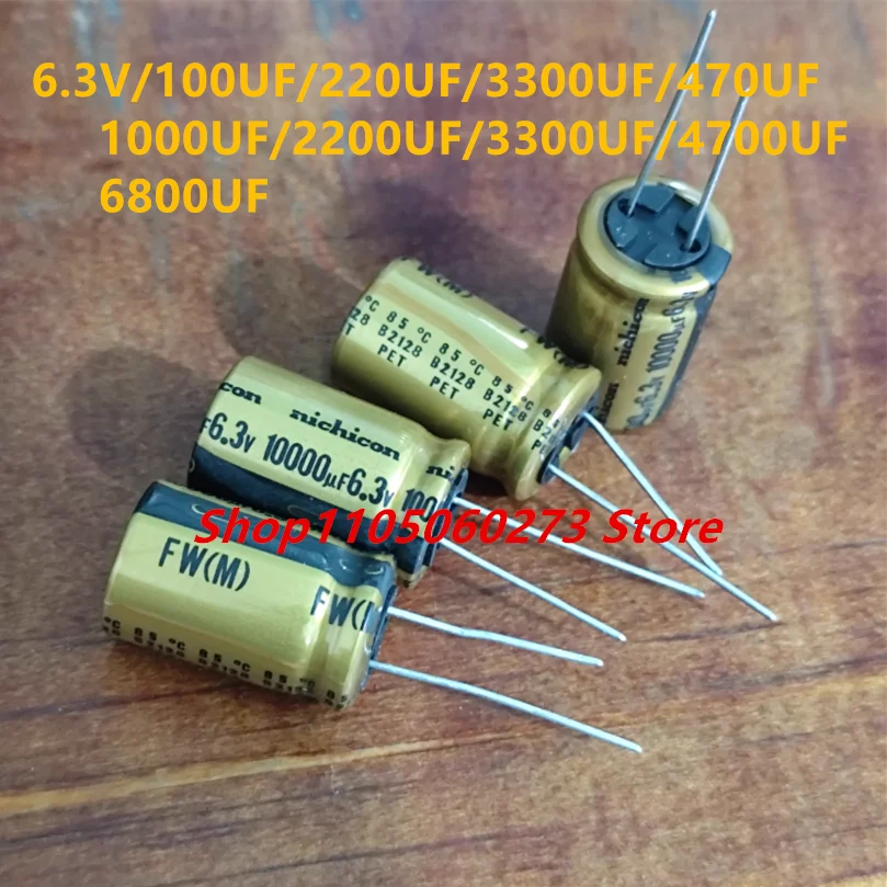 10-20pcs-nichicon-fw-audio-capacitor-high-frequency-63v47uf-63v100uf-63v20uf-63v330uf-63v470uf-63v6800uf-63v1000uf-63v