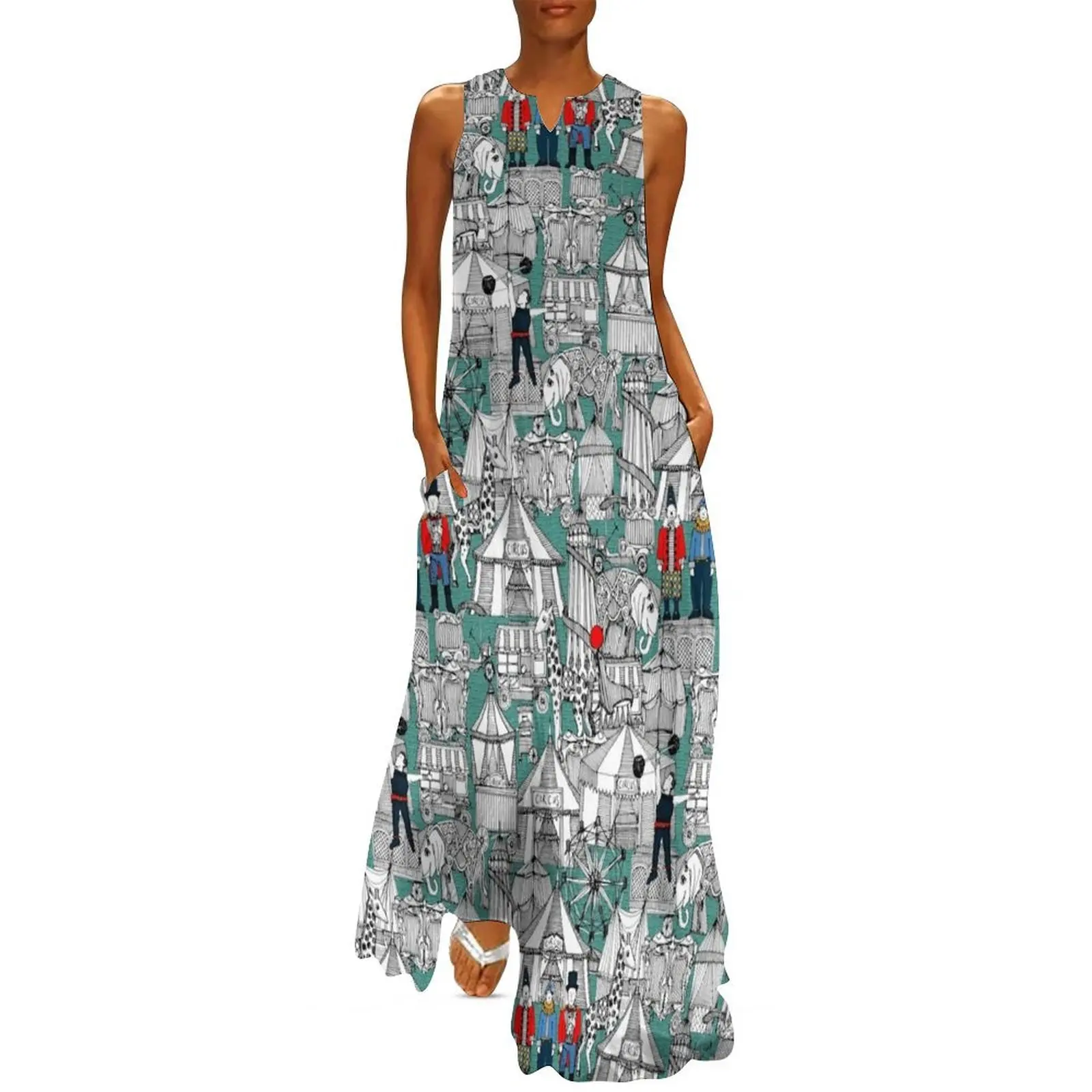 

retro circus Long Dress womens clothing dress for women 2025 dresses for woman dresses women summer 2025