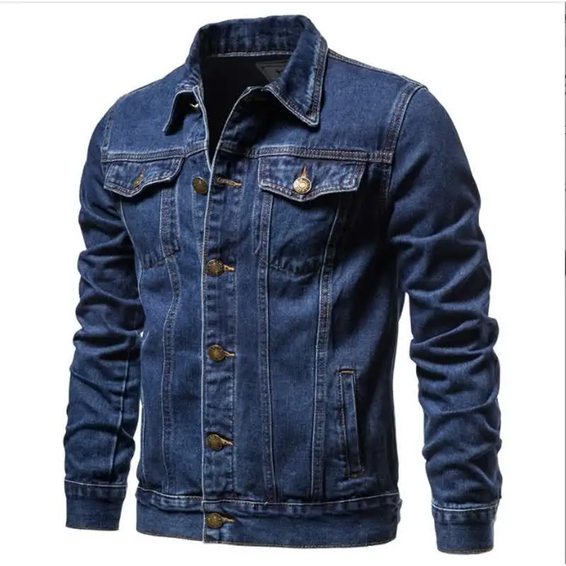2026 New Spring and Autumn Men's Denim Jacket Casual Fashion Tooling Denim Jacket