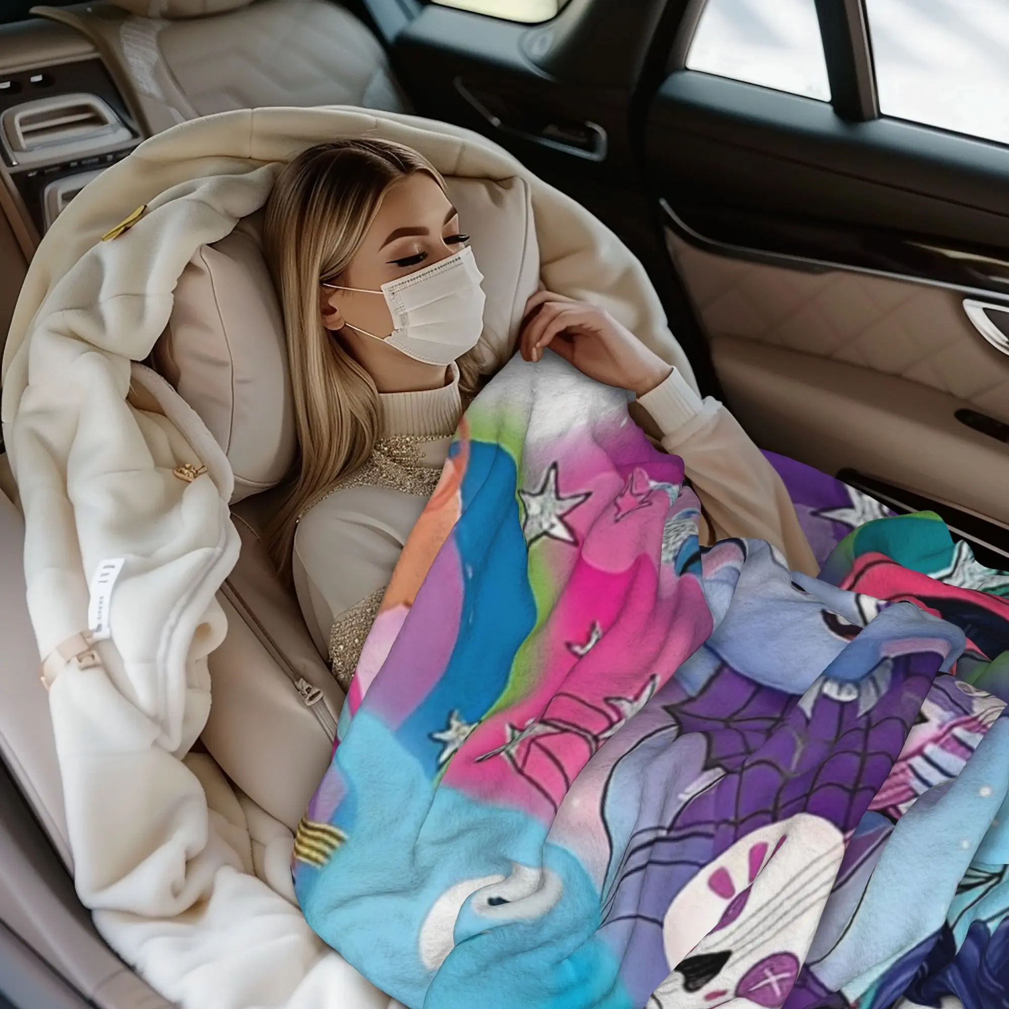 Vampirina في سن المراهقة مصاص دماء بطانية سوبر لينة الدافئة رمي البطانيات للأريكة 50x60 بوصة متعددة الحجم الفراش يلقي #6