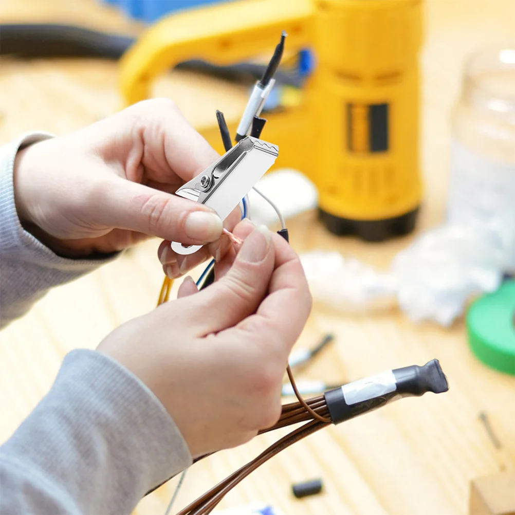 

10Pcs Metal Wire Clips Mini Spring Loaded Alligator Clamps Iron Cable Clips Photo Display Organizer DIY Home Office