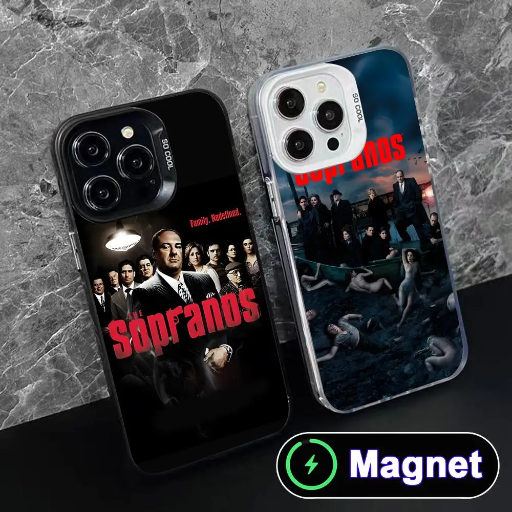 

Fashion Sopranos Phone Case for iPhone 17 16 15 14 13 12 11 Air Pro Max Plus Colorful Silver MagSafe Cover